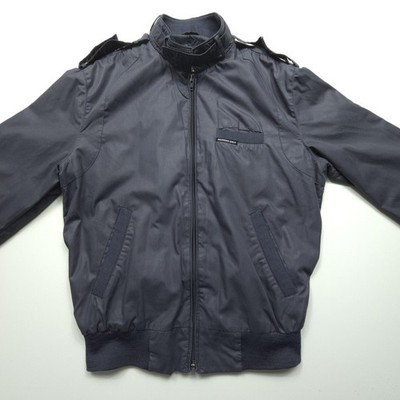 VTG Members Only Mens Jacket 38 Gray Bomber Racer 80s Hong Kong Classic Retro
