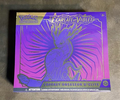 Pokémon TCG – Coffret Dresseur Élite Scarlet & Violet – Miraidon – 1 Carte Promo Full Art, 9 Boosters, Accessoires Premium