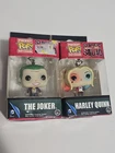 Funko Pocket POP! Suicide Squad: Harley Quinn & Joker Keychain 2016 *VAULTED*