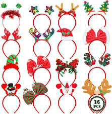 16PCS Christmas Headbands for Women, Christmas Accessories Headwears for Xmas Pa