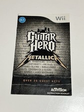 Guitar Hero Metallica Instruction Booklet ONLY Nintendo Wii Manual