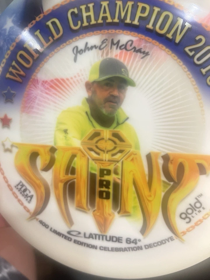 Dynamic Discs Gold Saint Pro Decodye Johne McCray 174 г 2016 чемпион мира - Изображение 3 из 4