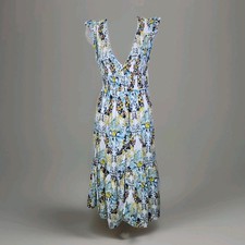 Anthropologie Peregrine Midi Dress S Boho Floral Maxi Flutter Cottagecore Smock