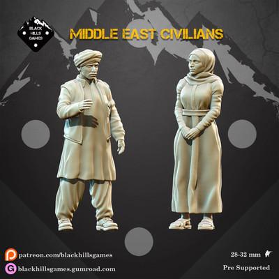 Black Hills Games Modern Miniatures Middle East Civilians NPC Spectre Ops 28mm
