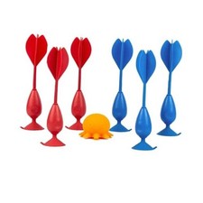 Throwing Dart Toy Set, Indoor Outdoor Game with Suction Cup Base, 7 Pack, for