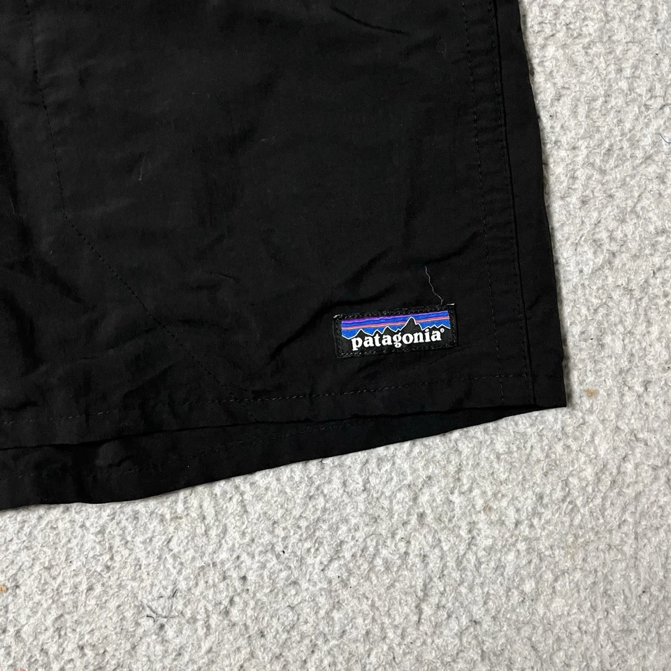 Patagonia Shorts Mens Small Black Baggies Drawstring 5" Lined Outdoor Nylon - Image 4 of 4