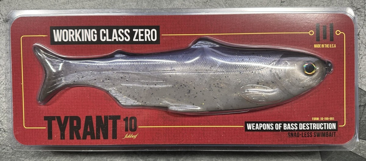 Working Class Zero Tyrant 10 GYPSY Snag-less SWIMBAIT W/ Headcase