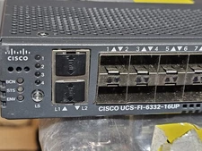 Clean Cisco UCS-FI-6332-16UP 40GbE Fabric Interconnect Switch/ 650W Dual Pwr 