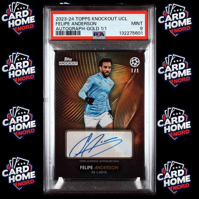 Felipe Anderson 1/1 Autograph Topps Auto PSA 9 - 2023-24 TOPPS Knockout UCL