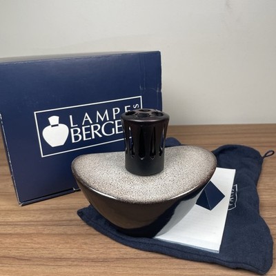 Lampe Berger Boat Black Glazed Ceramic Fragrance Lamp w/Decorative Shade