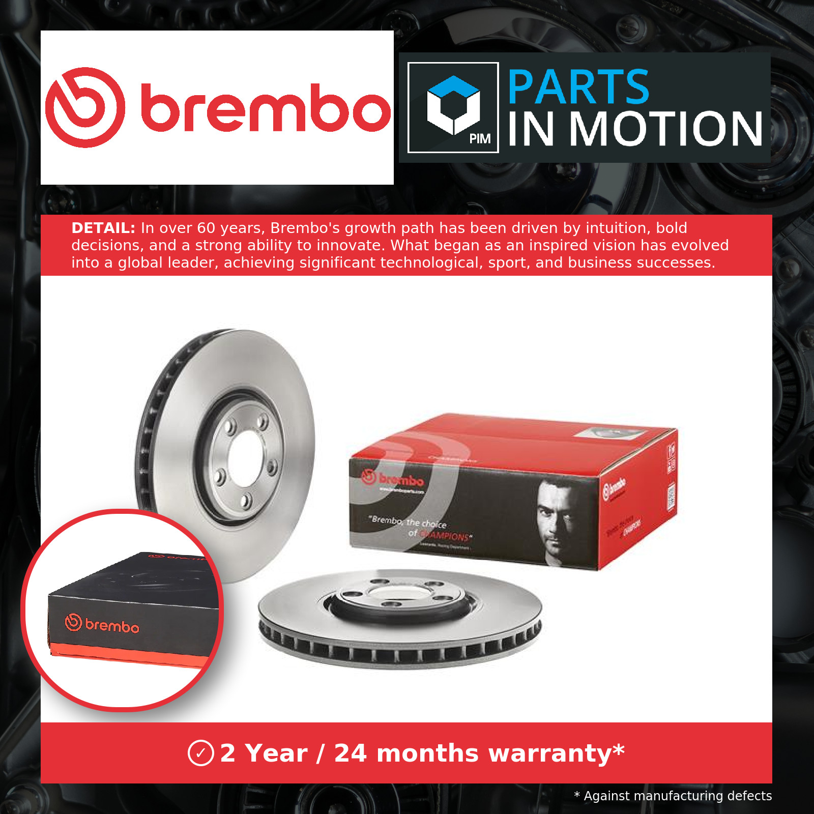 2x Front Brake Discs and Front Brake Pad Set Fits Jaguar S-Type XJ BREMBO - Image 13