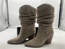 Nine West Women's Kadon Pointy Toe Block Dress Booties Size 6 M Taupe New *