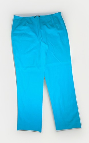 Foxcroft Damen-Knöchelhose türkis Stretch Twill schmal Seitenreißverschluss Größe 18