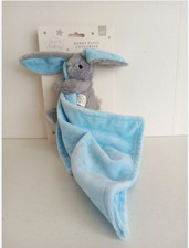 pure baby Bunny Plush Comforter GREY RABBIT BUNNY Blue COMFORTER BLANKET