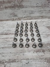 Lot of 30 Brushed Nickel/Stainless round cabinet/drawer knobs with screws.