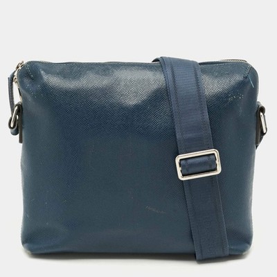 Louis Vuitton Grigori PM Blue Taiga Leather Messenger Bag | eBay
