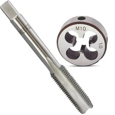 M10x1.0 Tap and Die Set, Metric Right Hand M10 x 1.0 Silvery 