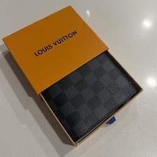 Louis Vuitton Black Grid Monogram Leather Wallet