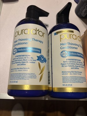 Pura D'or Hair Thinning Therapy Conditioner New In Packaging 16 fl oz