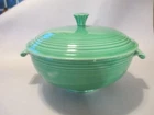 Vintage Green Fiesta Covered Casserole With Handles