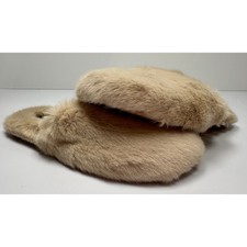 VHNY Faux Fur Cozy Slide Slippers Ivory Size EU37 US7 NEW 024SC