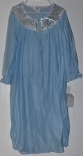 Vintage Honors Light Blue  Pink Nightgowns with Lace  Ribbon Details Lot of 2