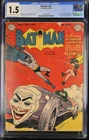 Batman #52 Golden Age Joker cover DC Comics 1949 CGC graded 1.5