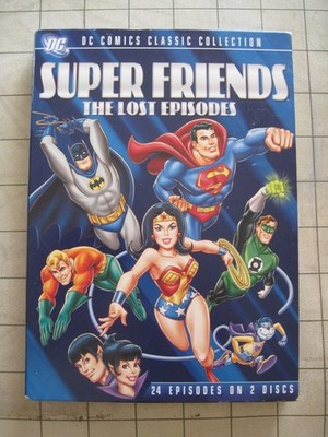 SUPER FRIENDS THE LOST EPISODES used 2-disc DVD w/slipcover 24episodes DC Comics
