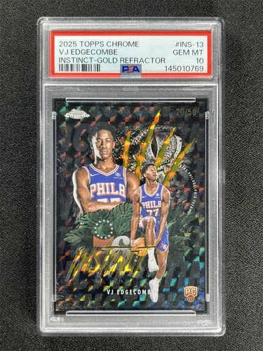 2025 Topps Chrome VJ Edgecombe Base (PSA 10)