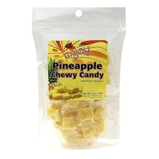 Enjoy Snacks Pineapple Chewy Candy Individually Wrapped 5 oz Resealable Bag