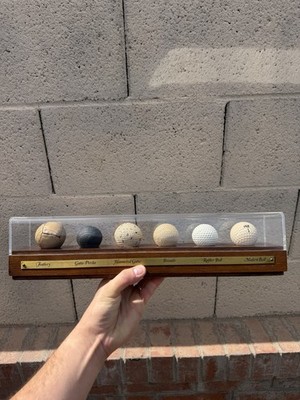 Vintage Evolution of the Golf Ball 6-Ball Display Case Abercrombie & Fitch Edit