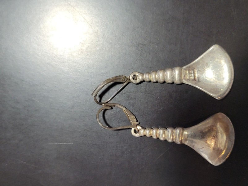 Vintage Sterling Silver Earrings Open Work Filigree Beads