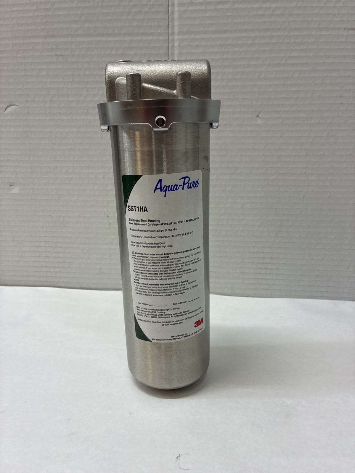 3M Aqua-Pure Stainless Steel Water Filter Housing SST1HA
