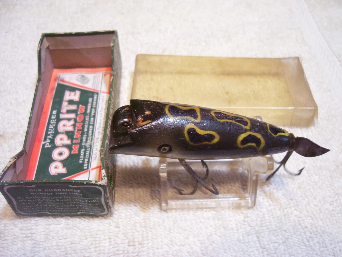 Leurre de pêche vintage Pflueger Muskill Spinner #12 TRES ANCIEN