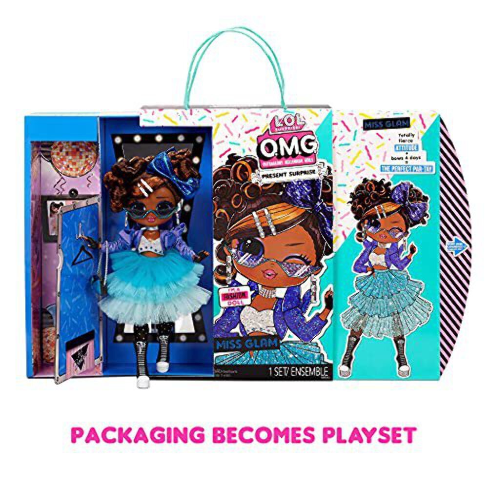Детская кукла L.O.L. Surprise OMG Present Surprise Fashion Doll Miss Glam with 20 Surprises, Birt — фото 2