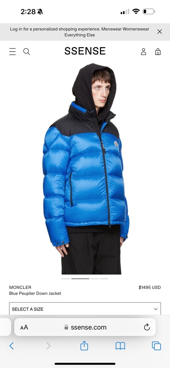 Moncler Peuplier Down Jacket Puffer Coat Sz. 2 Small/ Medium Moncler Peuplier Down Jacket Puffer Coat Sz. 2 Small/ Medium