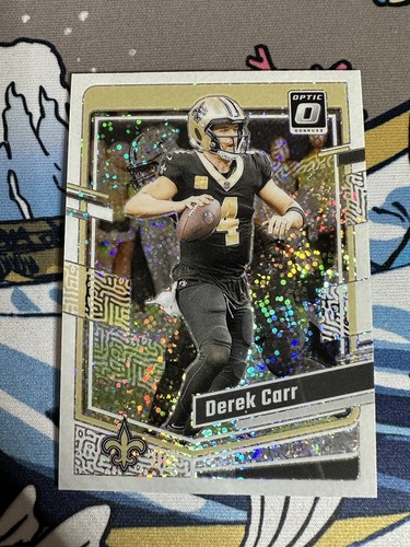 Derek Carr 2023 Panini Donruss Optic White Sparkle Prizm SSP #134 Saints
