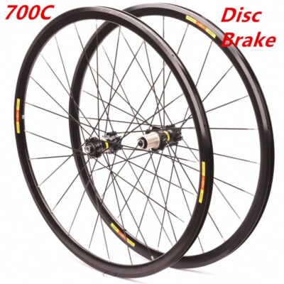 700C Road Disc Brake Bicycle Wheelset Axle/QR Six Hole