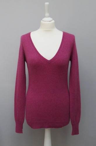 Massimo Dutti 100% Cashmere Pink V Neck Jumper M