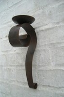 Stilvoller, Geschwungener Wandkerzenhalter, Eisen Massiv, Landhaus Inkl. Versand