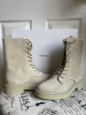 NEW Vince Kady Lace-Up Doe Suede Leather Bootie Size 8 M