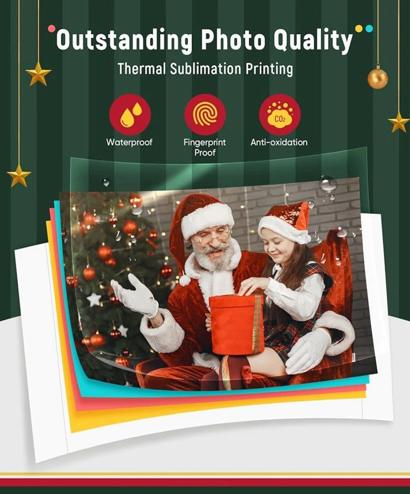 4x6” Liene Wi-Fi Photo Printer with Full-Color Thermal Dye for iPhone & Android