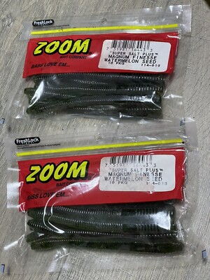 ZOOM FINESSE WORM SUPER SALT PLUS 5  114-019  WATERMEON SEED