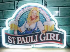 St. Pauli Girl Bier Beer Acrylic 20"x16" Neon Light Sign Lamp Bar Wall Decor