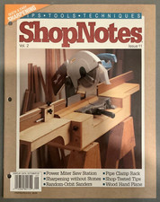 ShopNotes Vol 2 Issue 11 Power Miter Saw Station Wood Hand Plane Pipe Clamp Rack