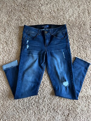 Democracy Jeans Womens Ab Technology Distressed Skinny Ankle