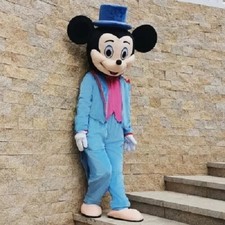 Blue Mickey Mascot Costume Cosplay Party Fancy Dress Suits Adult Unisex Costume