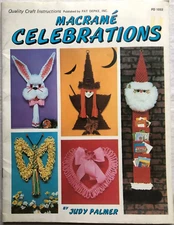 1978 Vtg Macrame Celebrations Holiday Quality Craft Instructions Book Pat Depke