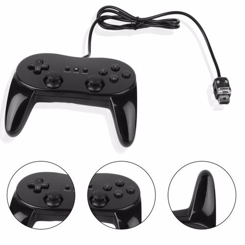 2 X Manette contrôleur Classic Pro pour Nintendo Wii, Wii U - 1,20 m – Noir - Photo 5/6