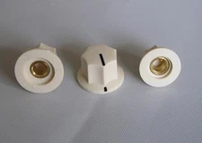 Set of 3 USA Spec Jazz Bass Knobs 1/4" J Bass Large and Small Knob Set Ivory